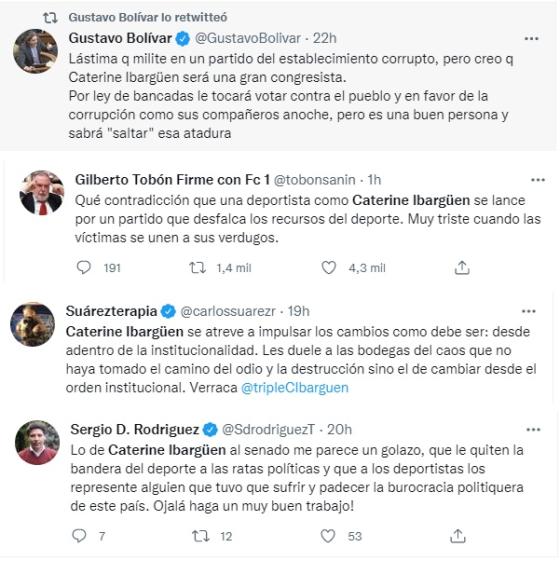 Reacciones a la candidatura de Caterine Ibargüen.