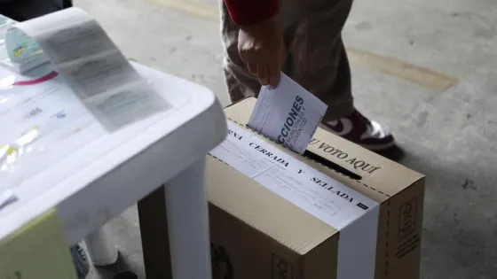 Persona votando en las elecciones.