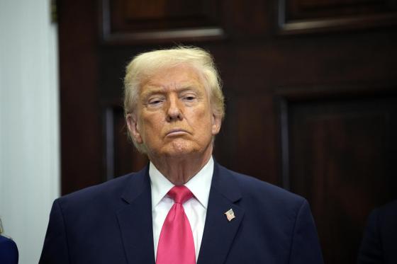 President Donald J Trump announces that Michael and Susan Dell have pledged a historic 6.25 billion US dollars to seed 'Trump accounts' for kids, in the Roosevelt Room of the White House in Washington, DC, USA, 02 December 2025.