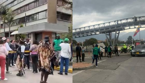 Protestas en Bogotá.
