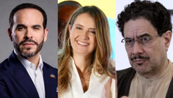 Abelardo de la Espriella, Paloma Valencia e Iván Cepeda.