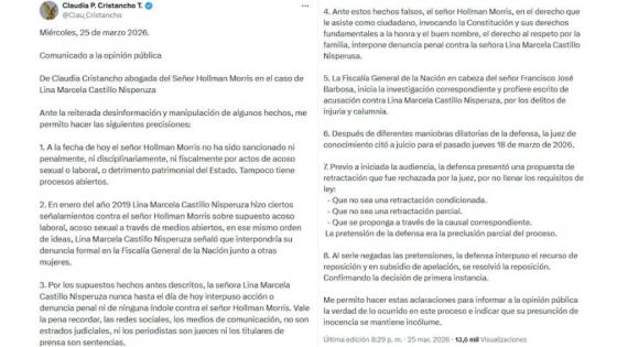 Defensa de Hollman Morris