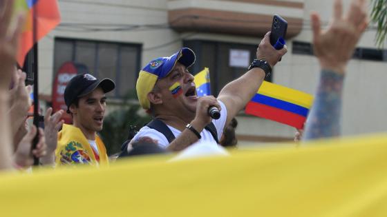 Venezolanos-protestan