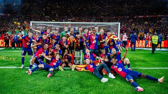 Barcelona F.C. ganando de la Copa del Rey