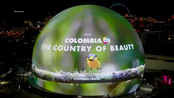 ProColombia en la esfera de Las Vegas